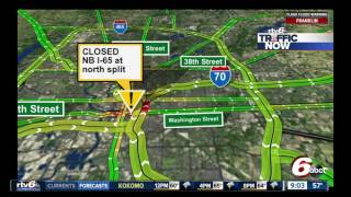 TRAFFIC ALERT: NB I-65 CLOSED in downtown for semi rollover crash at north split