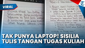 VIRAL MAHASISWA UT Kerjakan Tugas dengan Tulisan Tangan Karena Tak Punya Laptop, Tulis Pesan Haru