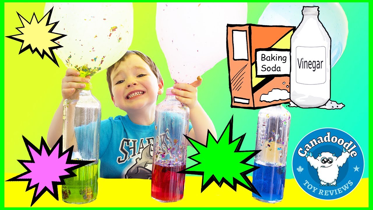 Baking Soda and Vinegar Balloon Experiment! BLOW UP Balloon Easy Science Experiment for kids