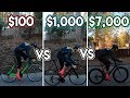 $100 vs $1,000 vs $7,000 road bike TEST (WHATS THE DIFFERENCE???)