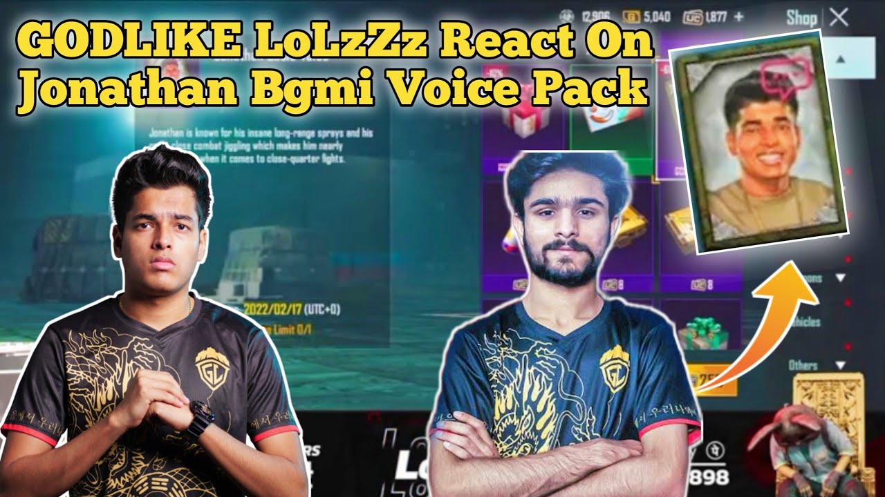 🇮🇳 GodLike LoLzZz React On Jonathan Gaming Bgmi Voice Pack | Jonathan ...
