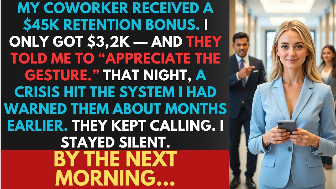 My Coworker Got a $45,000 Retention Bonus. I Got $3,200. I Walked Out at 4 A.M. With a Plan