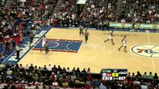 Milwaukee vs Philadelphia NBA Highlights 01/16/2012