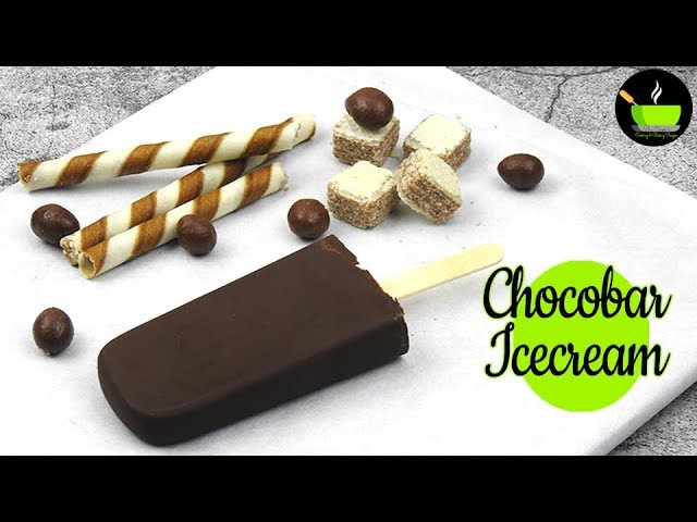 Homemade Choco Bar Ice Cream Recipe | Without Ice cream Maker | No Egg No Cream No Condensed Milk | She Cooks