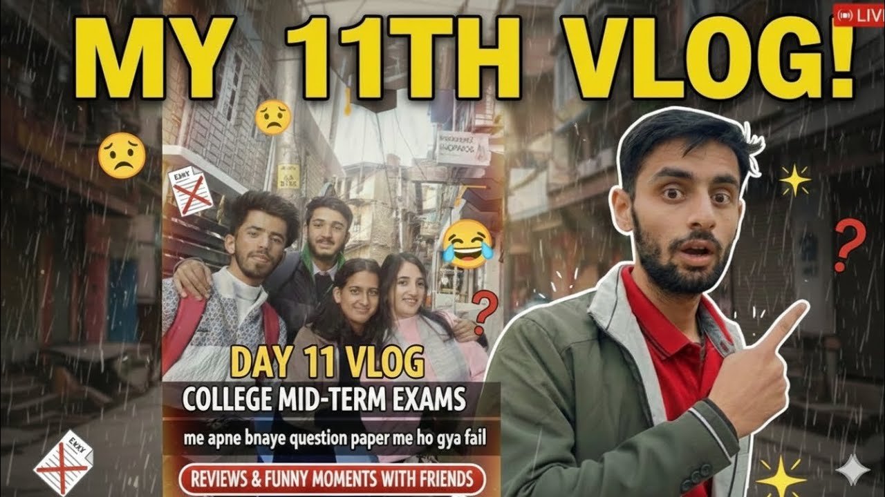 DAY 11 VLOG | College Mid-Term Exam Review 😭🔥 | Funny Moments With Friends 🤣 | Campus Life