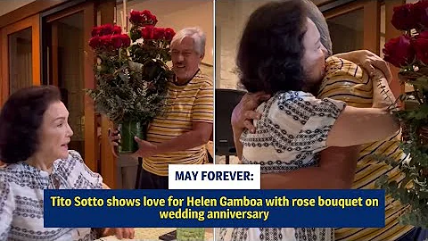 May forever: Tito Sotto shows love for Helen Gamboa with rose bouquet on wedding anniversary