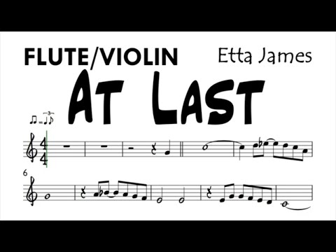 At Last by Etta James Flute Violin Sheet Music Backing Track Play Along Partitura