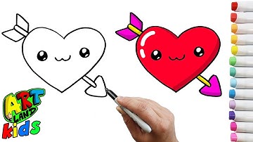 How to Draw a Heart and Arrow for Kids