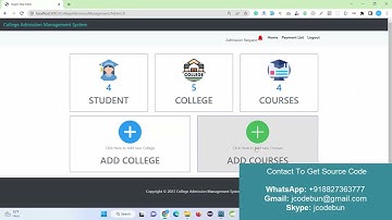 College Admission Management project in java with source code and project report