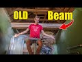 Installing OLD Beams in The Bathroom