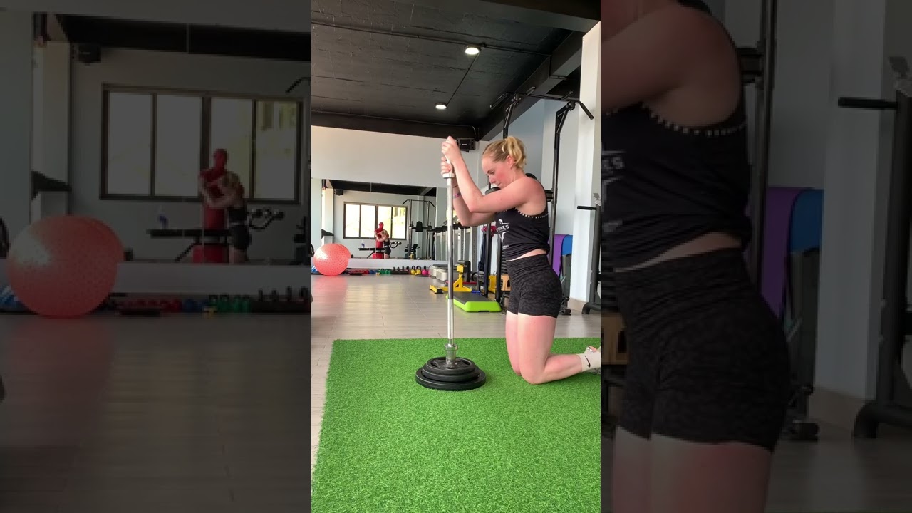 Fixed half kneeling hip rotations