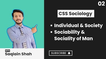 CSS Sociology | Sociability & Sociality of Man Explained | Individual & Society #css2026 #upsc #pms