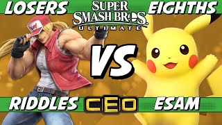 CEO 2023 - Riddles (Terry) vs ESAM (Pikachu) Losers Eighths - Smash Ultimate