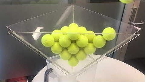 Experiment: self-assembly of tennis balls in the HSP tetrahedron without vibration