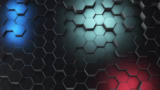 3D render animation smelter hexagons. Animation of mettal hexagons. Animation of abstract hexagons