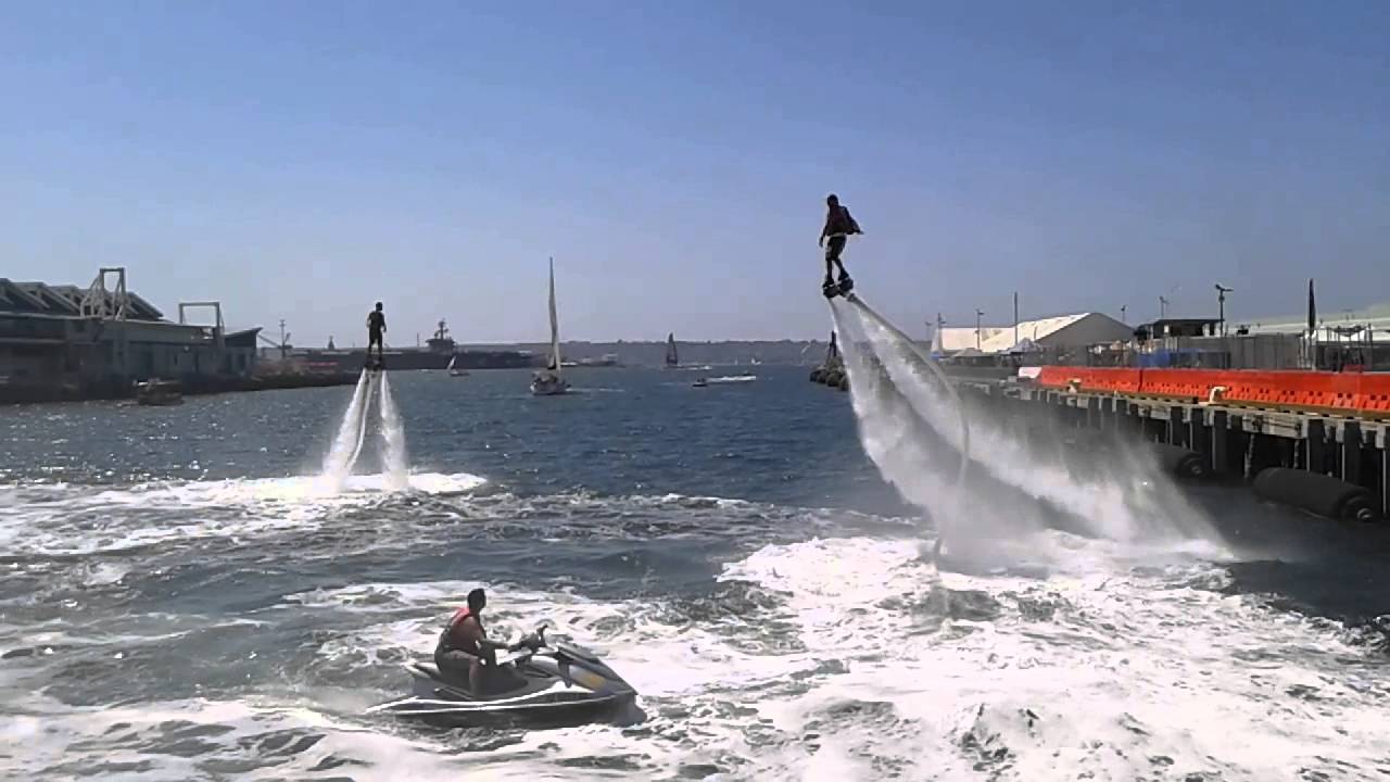 Water jet skiing on San Diego bay YouTube