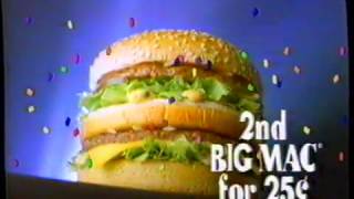 1993 Mcdonald's Bigmac "25th Anniversary" TV Commercial