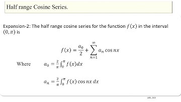 Fourier Half range cosine series Part-1