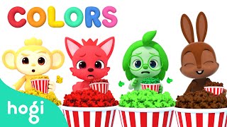 Learn Colors with Rainbow Popcorn 🍿️ | Colors Songs | Kids Learn Colors | Pinkfong Hogi