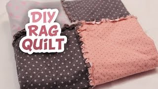 Click for more info** Learn to sew an easy but cute rag style quilt. This style is super cuddly and great for tummy time with baby. 