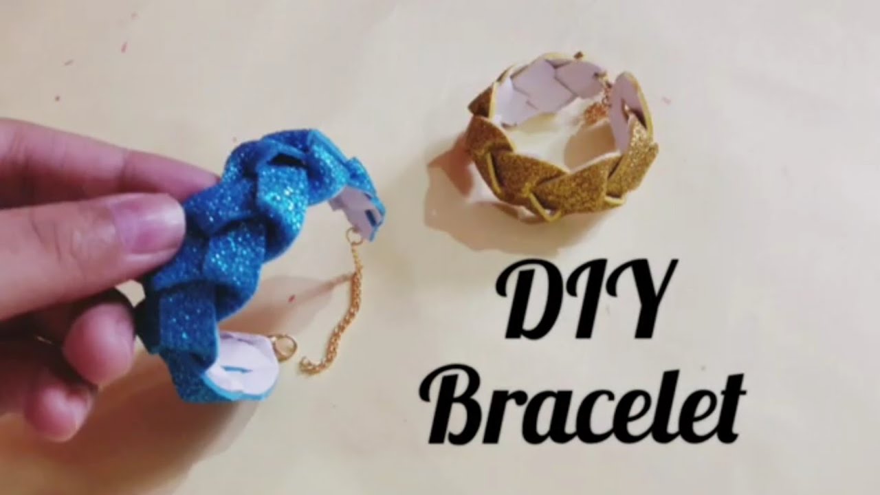 DIY Bracelet With Glitter Foam Sheet || Easy Bracelet || Craft with Maisha.