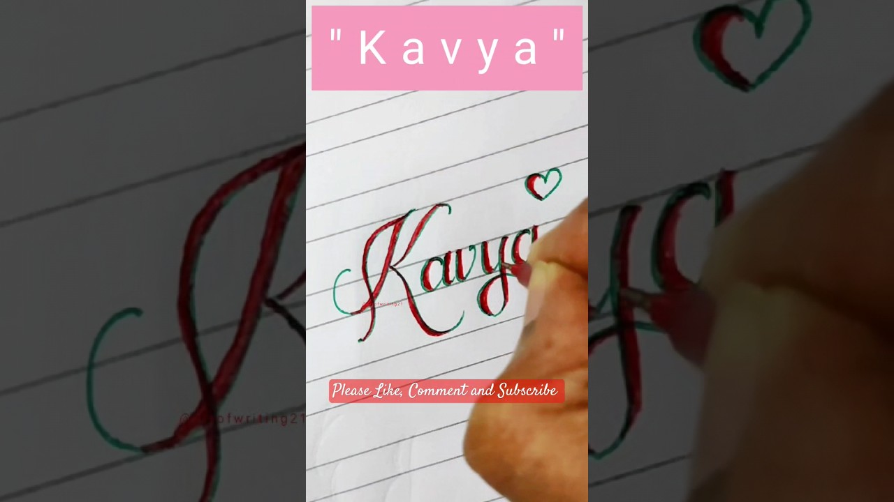 'Kavya' name with dual ink ball pen l 