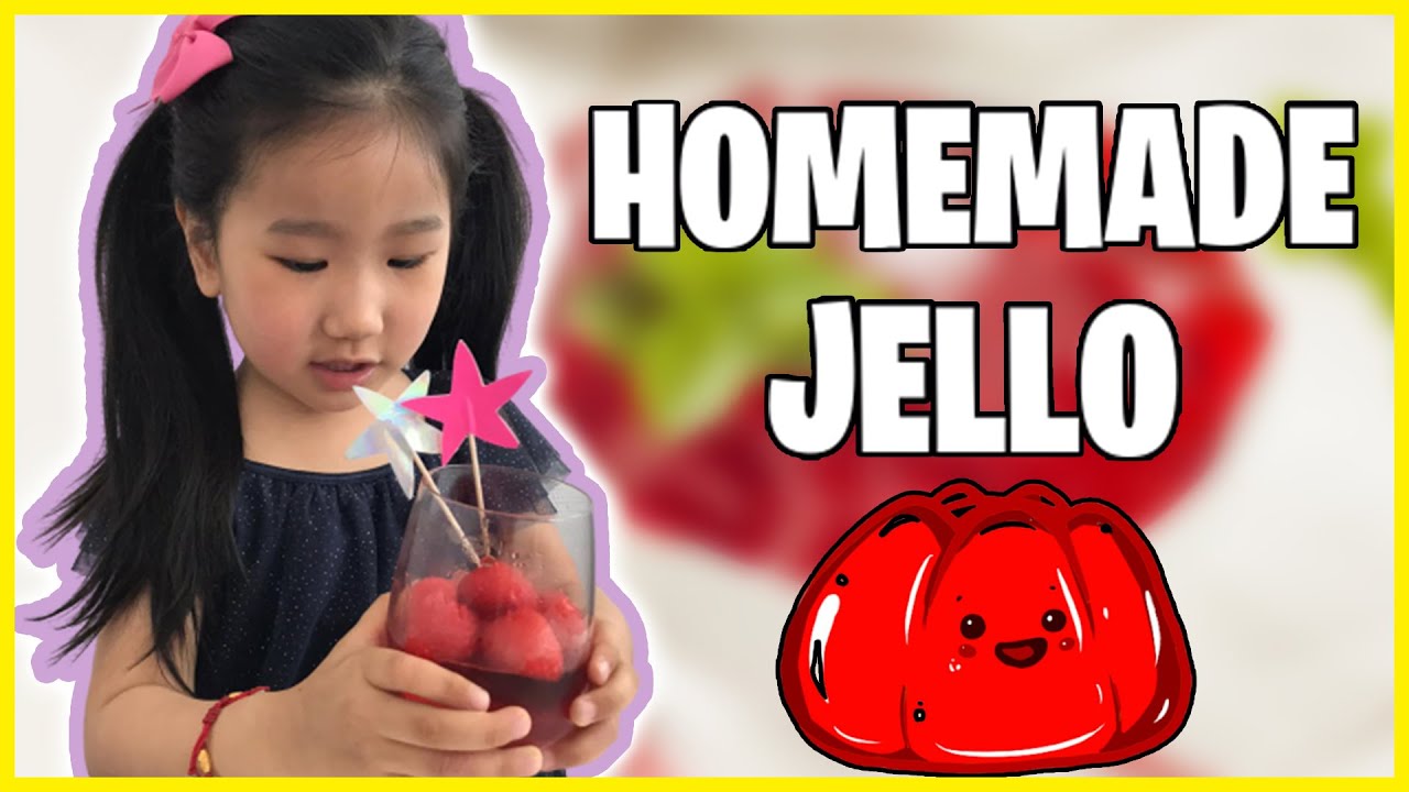 Homemade Jello With Gelatin ASMR Jello with strawberry YouTube