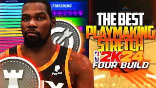 THE BEST 2-WAY PLAYMAKING STRETCH PF BUILD IN NBA 2K24 W/ 90 SHOOTING & 87 BLOCK + CONTACT DUNKS