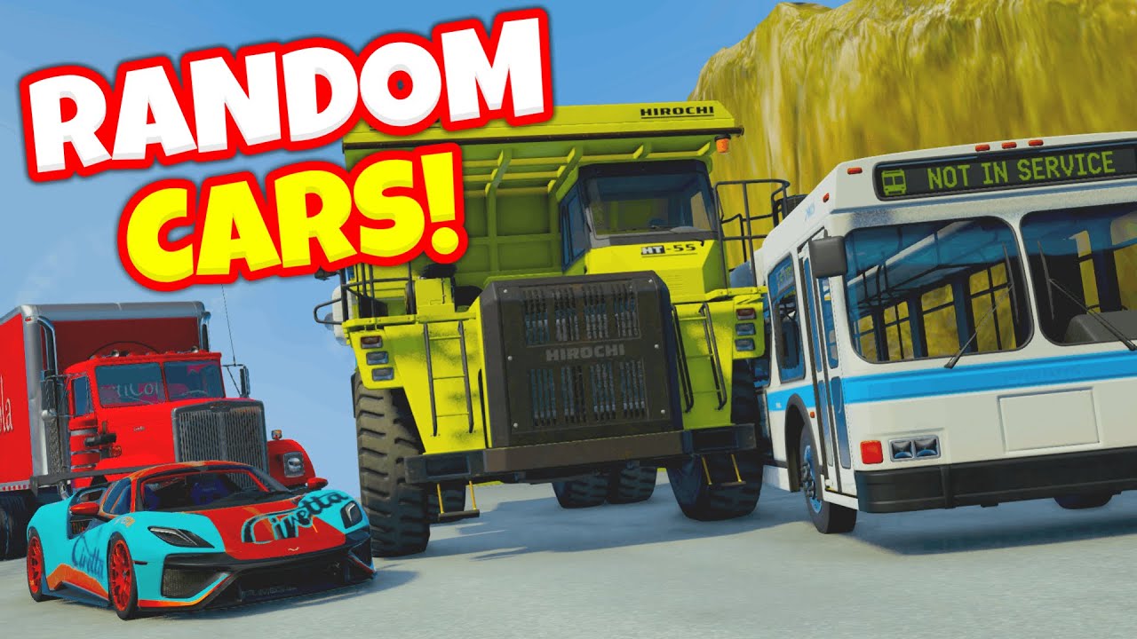 Sending WEIRD Cars Down A Mountain? (BeamNG Drive Mods!)