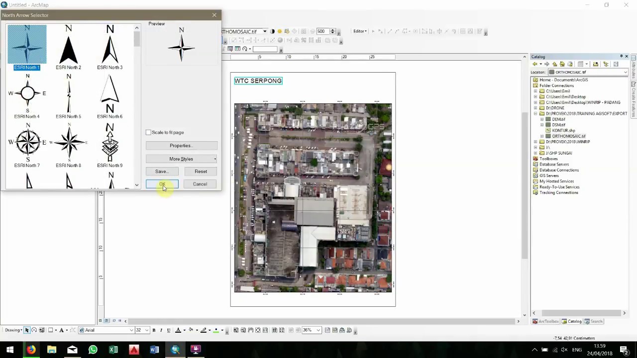 Nge Layout Ortho Menggunakan ArcMap - YouTube