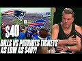 Bills vs Patriots Tickets Are Less Than $50 For Playoff Game? | Pat McAfee Reacts