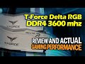 T-Force Delta RGB DDR4 3600mhz - Review, Overclocking and Gameplay Test