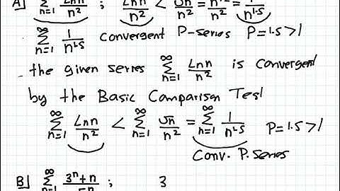 UWO (Western) CALC 1301A+1301B tutor Comparison Test 3 Series Convergence Video