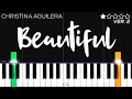Christina Aguilera - Beautiful (2022 Version) | EASY Piano Tutorial