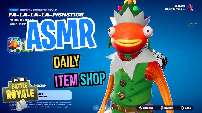ASMR Fortnite NEW FREE GGWP Emote and Back Bling! Daily Item Shop 🎮🎧  Relaxing Whispering 😴💤 