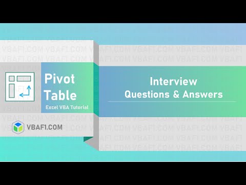Pivot Table Interview