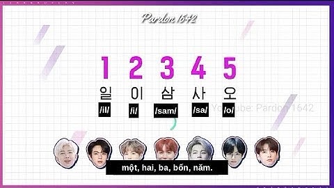 [VIETSUB] Học tiếng Hàn cùng BTS | Tập 05: Học số đếm || Learn Korean with BTS (방탄소년단) Ep.05