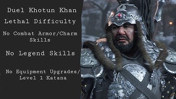 Ghost of Tsushima Lethal: Khotun Khan Duel (No Combat Equipment/Legend Skills, Lv. 1 Katana)