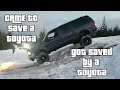 Ford Excursion Gets Stuck In Snow + Toyota Off Road Recovery