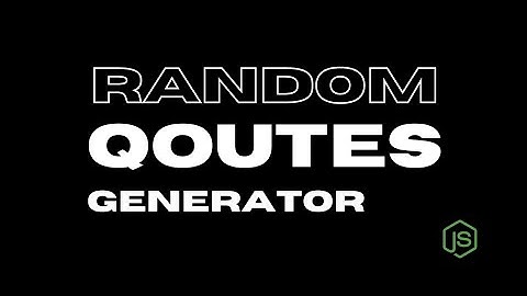 Create Random Quotes Generator Using HTML CSS And JavaScript