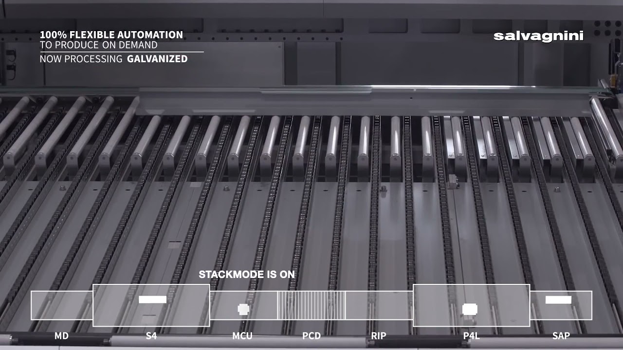 Salvagnini flexible manufacturing system   S4+P4 line 100% flexible automation