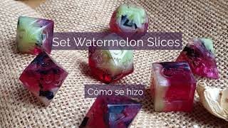 [Dados de resina] Watermelon Slices - Cómo se hizo este set