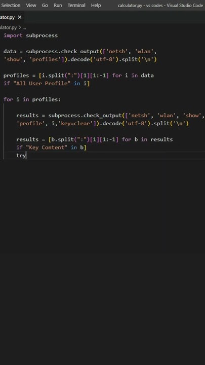How to get Wifi password using python #shorts #reels #short - YouTube