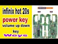 infinix hot 20s power key and volume up down key weys