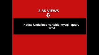 Notice Undefined variable mysqli query in php:(Fixed)
