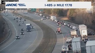 Lanes closed on I-485 Outer Loop after morning crash