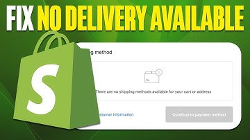 Fix No Delivery Available On Shopify 2025