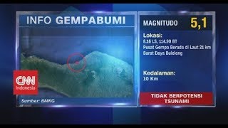 Gempa Bumi Magnitudo 5,1 Guncang Bali, Tidak Berpotensi Tsunami