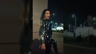 Katrix Latex Leggings Public Walking Hot
