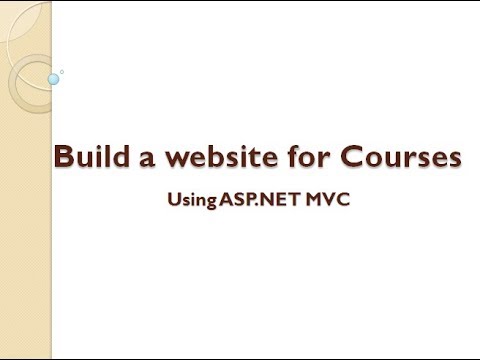 Build a website with ASP.NET MVC: 9. Mange study Fields